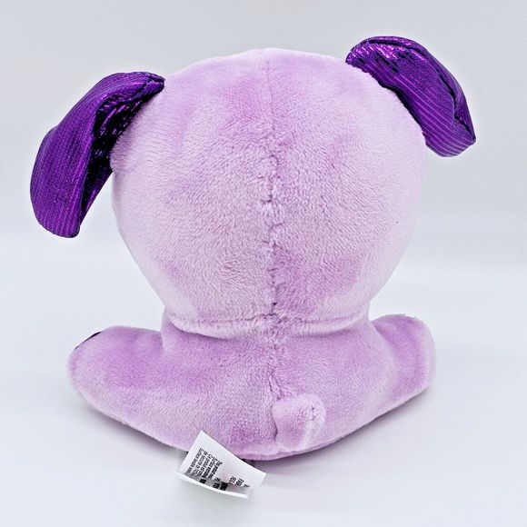 Squeezamals 3Deez Scented Slow Rise Foam Brennan Dog 4" Purple Stuffed Animal - Picture 2 of 6
